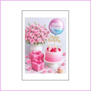 Birthday Card - Pink Gifts